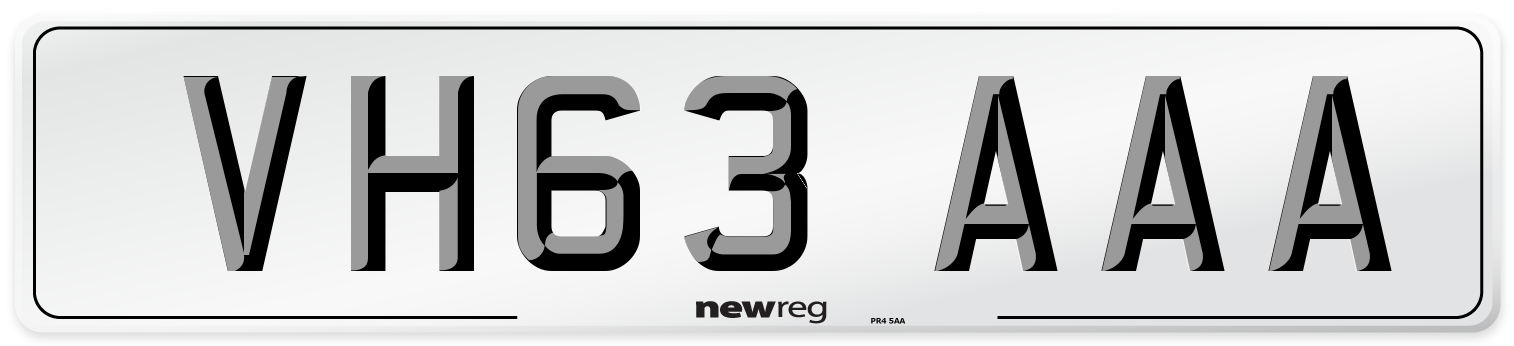 VH63 AAA Number Plate from New Reg